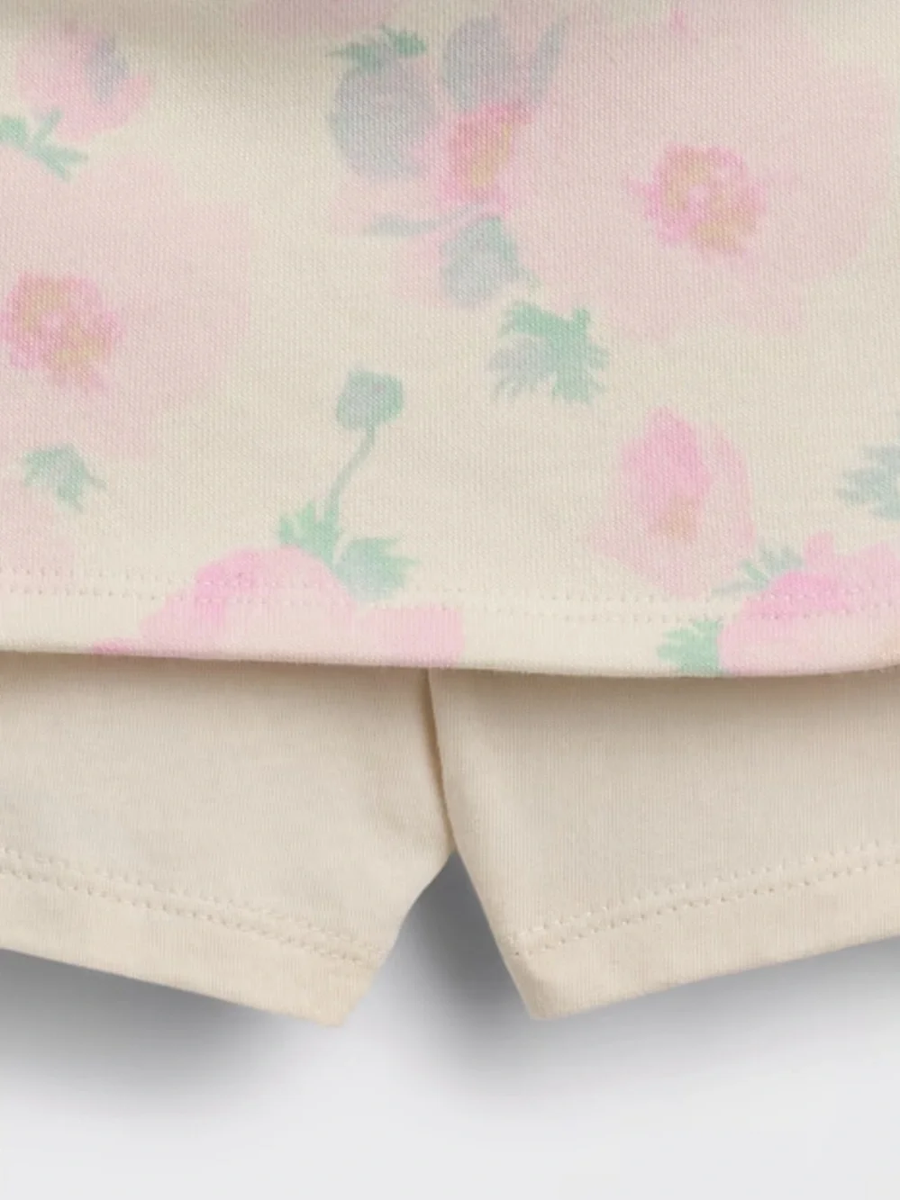 GAP Cream and pink Floral Drawstring Skirt Size 12-18 months